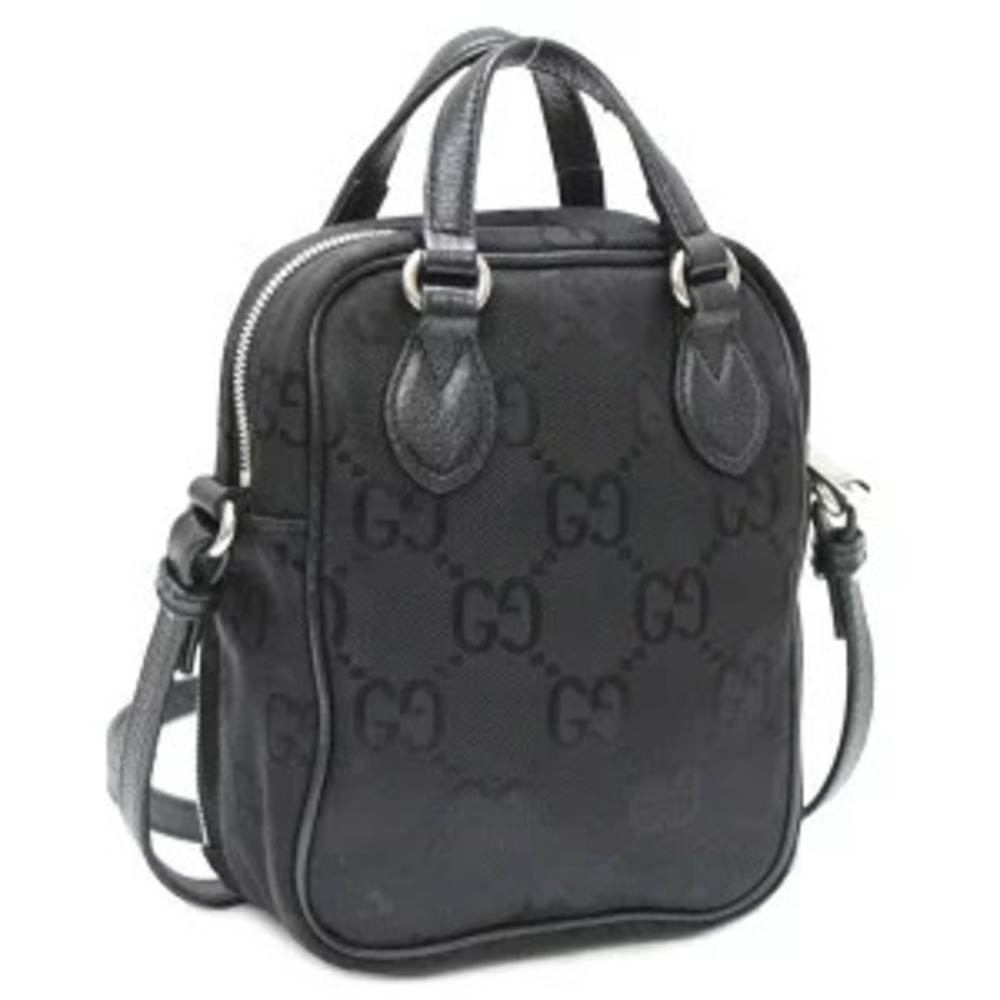 Gucci Off the Grid Shoulder Bag Canvas Leather Black - Picture 2 of 6